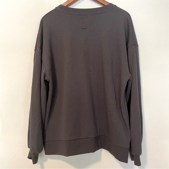 C&C CALIFORNIA Sweatshirt Sunrise Black Sand Gray Cotton Crew, Women’s XL - Picture 5 of 16